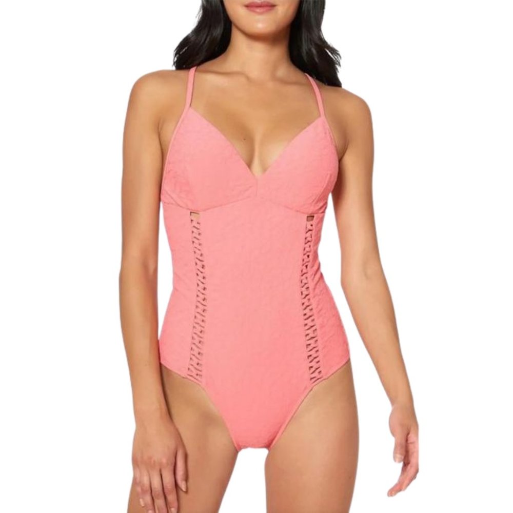 Jessica Simpson Braided Style BLACK One Piece - Medium